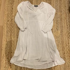 Double Gauze Adina 3/4 Sleeve Peasant Dress